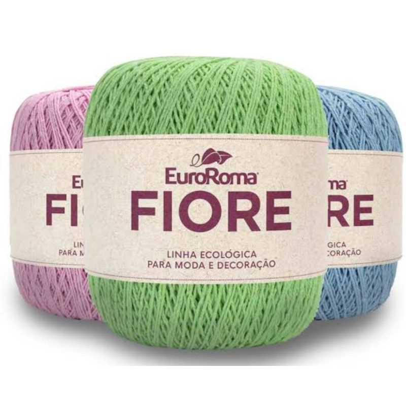 Linha Fiore número 2 da Euroroma, espessura compatível com fio Anne. Crochê, Tricô, Amigurumi. em Oferta na Shopee