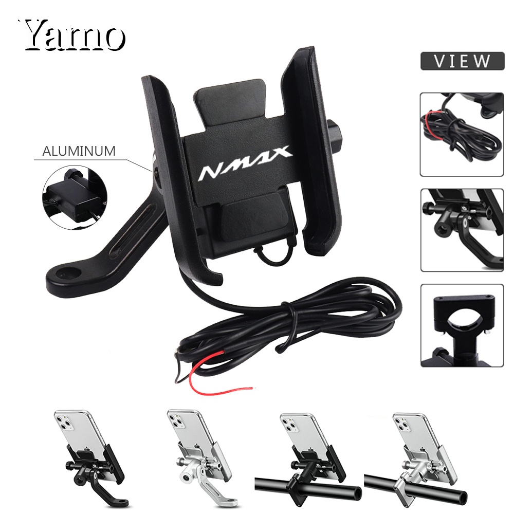 Para Yamaha Nmax N-Max 155 Nmax125 2015-2025 Motocicleta Guiador Espelho Retrovisor Suporte Do Telefone Móvel Gps