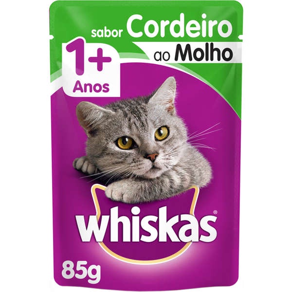Whiskas Sache 85g- Sabor Cordeiro/ Para Gatos
