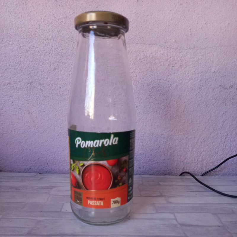 Frasco de vidro usado