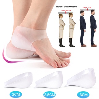 2 cm / 2.5 cm / 3 cm Altura Invisível Aumento De Altura Palmilhas De Silicone Gel De Altur...