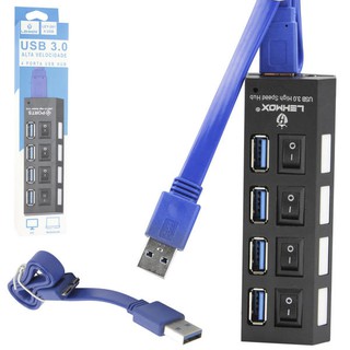 Extensor Hub Usb 3.0 Com 4 Portas Velocidade Ultra Rápido