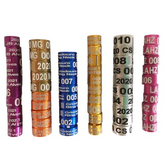 Anilhas Personalizadas De Marcação Para Calopsita , Rosela 5,5mm Abertas ou Fechadas Alumínio Pacote Com 05 Unidades. em Oferta na Shopee