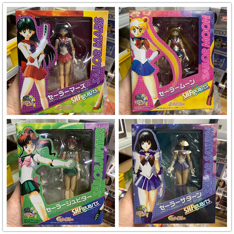 Figurines Sailor Moon Assises - Lot De 5 (Usagi, Mercure, Mars, Vénus, Jupiter) En PVC - Idéal Décoration Et Collection