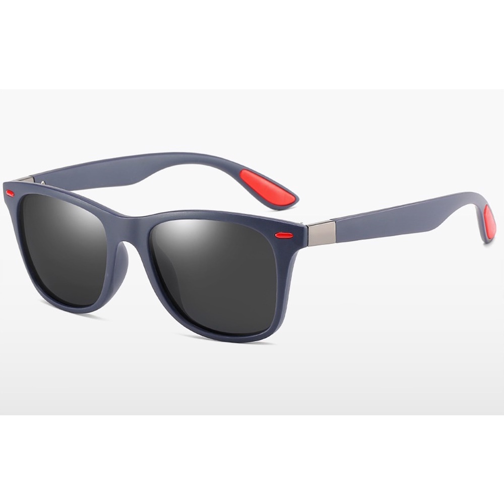 Óculos De Sol Unissex Vintage Azul Escuro UV400 Polarizado