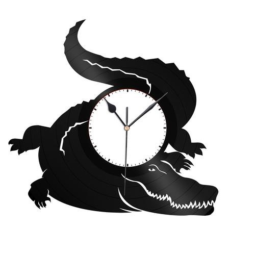 Crocodilo - Relógio Disco De Vinil Decoração