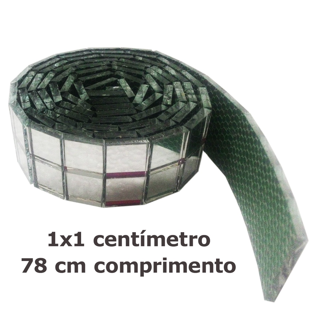 Rolinho de espelhos econômico 1x1 centímetro - 78 centímetros Veja descrição. em Oferta na Shopee