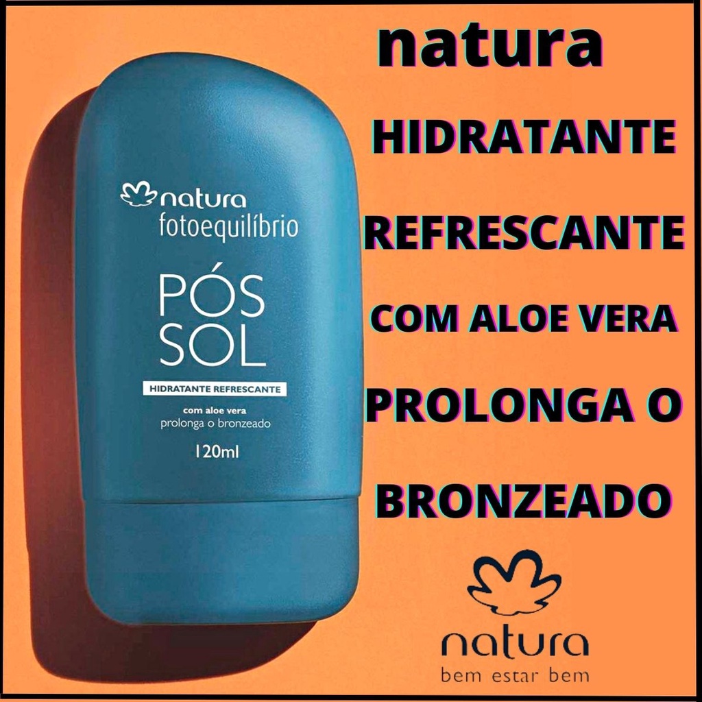Gel Hidratante refrescante pós sol natura foto equilíbrio prolonga o  bronzeado - 120ml | Shopee Brasil