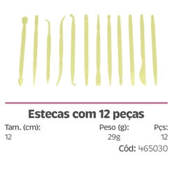 kit 12 estecas 12 cm Blue Star cod 465030 bluestar (CHOCO)