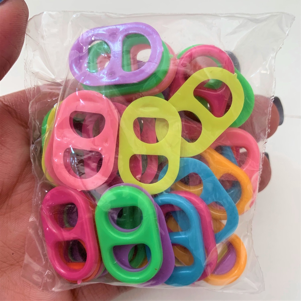 Entremeio Miçanga Elo Lacre de Latinha Colorida 26mm - 30g