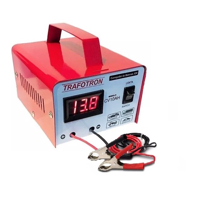 Carregador de bateria CV 10AH inteligente carro e moto em Oferta na Shopee