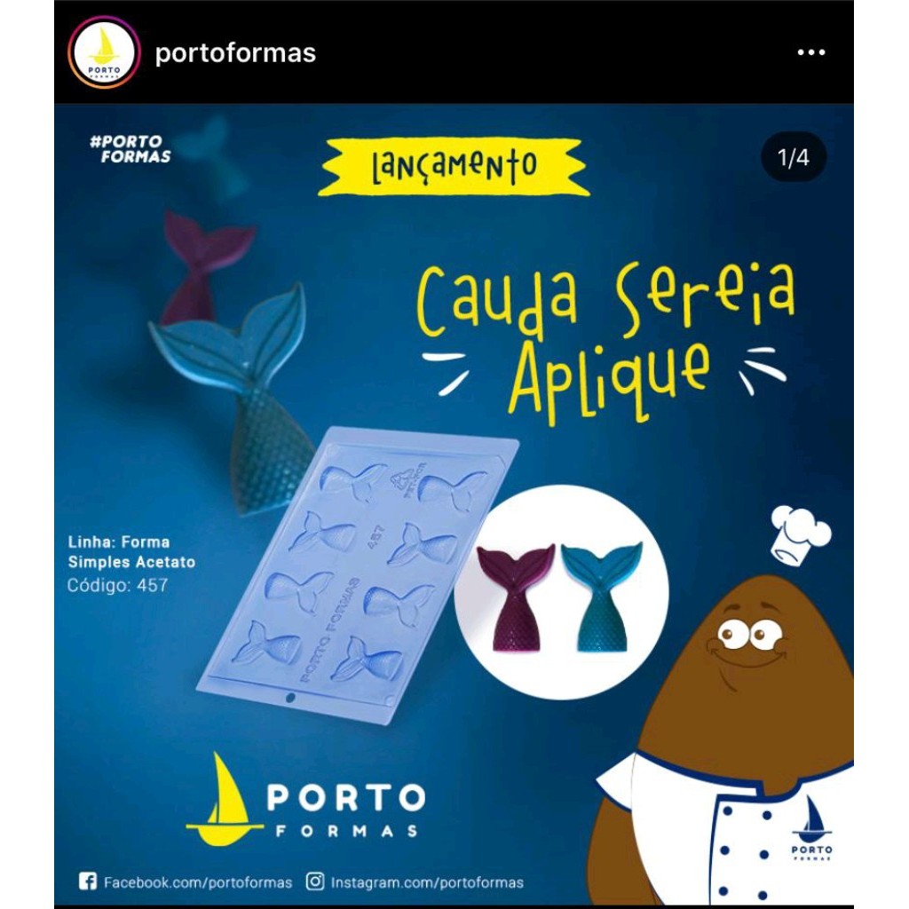 1~5 Forma Simples Porto Acetato CAUDA DE SEREIA APLIQUE – CÓD 457 em Oferta na Shopee