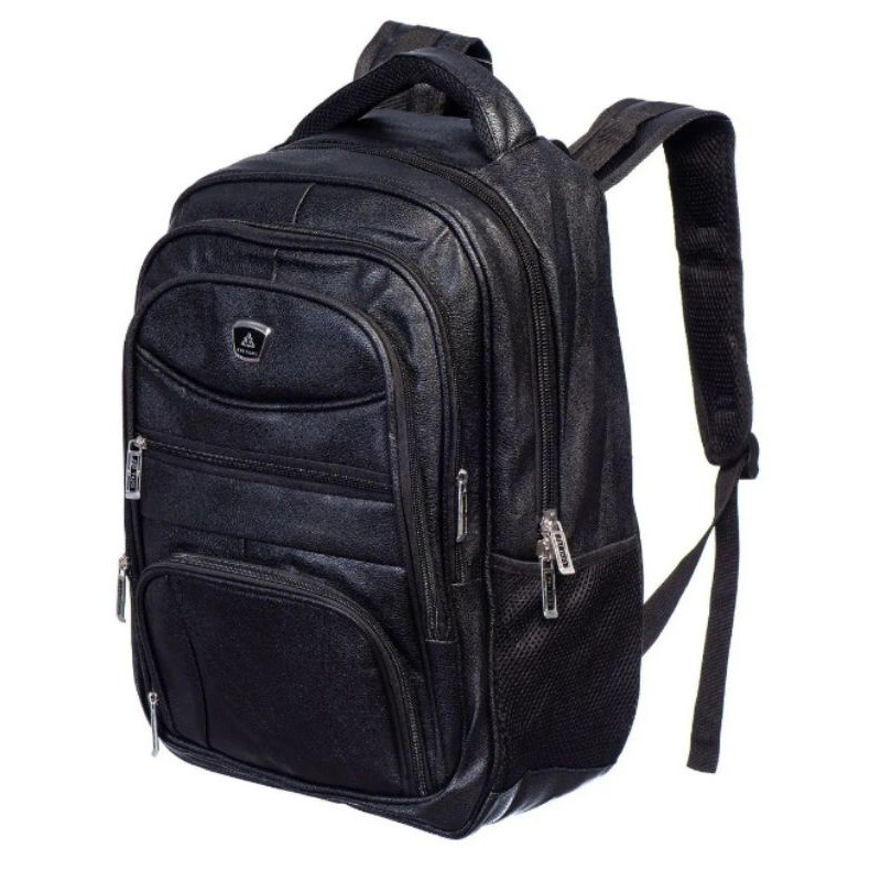 Mochila Masculina Executiva Couro Sintético Reforçada Grande para notebook
