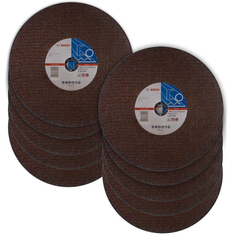 Disco de Corte 14 POL 2 Telas Furo de 1 POL com 10 Unidades BOSCH em Oferta na Shopee