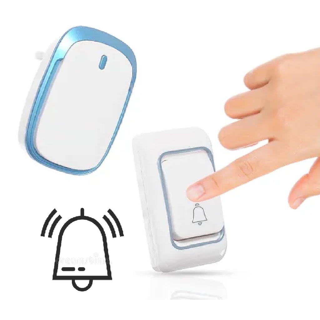 Campainha Residencial Wireless Sem Fio Resistente Água 200 Metros Alcance