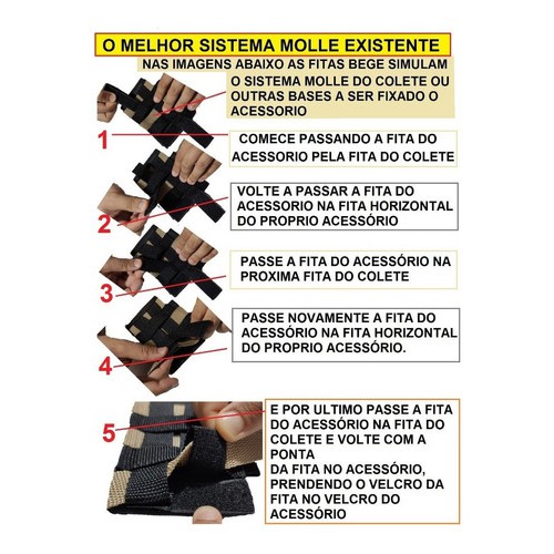 Porta Celular Táticobr Militar P/ Colete Modular Ou Cinto C/ Clip, Prendedor Ou Abotoado C/ Porta Canetas - detalhe