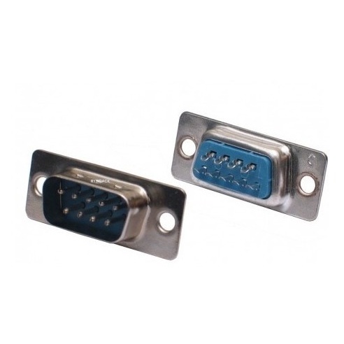 Kit 50 Peças - Conector Db9 Macho Solda Fio Rs232 Serial