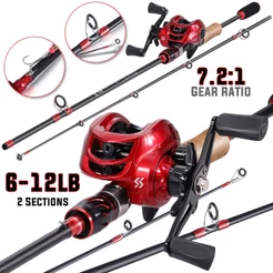 Carreto De Pesca Sougayilang 18 + 1 7.2 : 1 Relação Engrenagem Max Drag 10kg