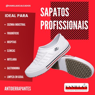 sapato antiderrapante para cozinha industrial