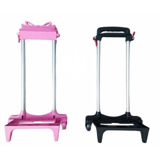Carrinho P/ Mochila Escolar C/Trava 40cm Alumínio Rodas Silicone