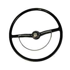 Volante VW Fusca Clássico Fusca Antigo Preto Black - Brasília Kombi Variant TL KARMANN Ghia