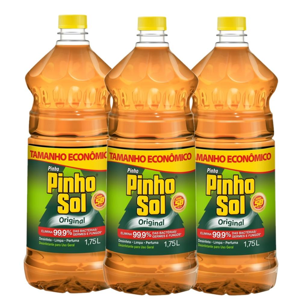 Kit com 3 Desinfetante Pinho Sol Original 1,75L Cada em Oferta na Shopee
