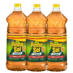 Kit com 3 Desinfetante Pinho Sol Original 1,75L Cada