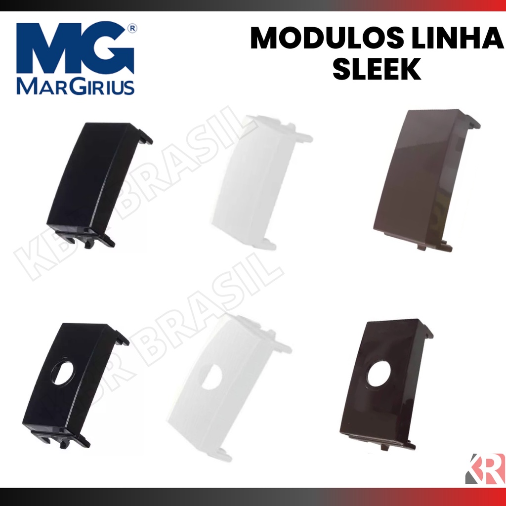 modulo cego e saída de fio SLEEK branco / preto brilhante / preto fosco / marrom - MARGIRIUS