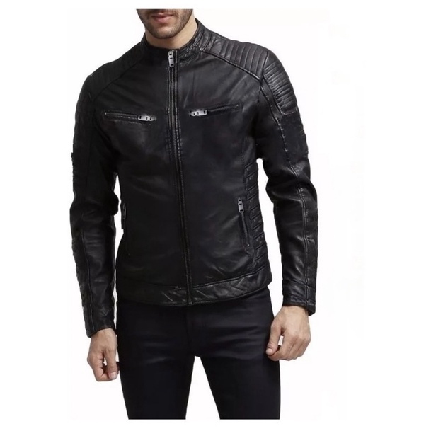 Jaqueta De Couro Masculina Moda Inverno Frio