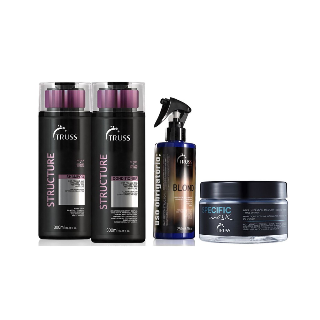 Truss Structure Shampoo e Condicionador e Máscara Specific e Uso Obrigatório Blond