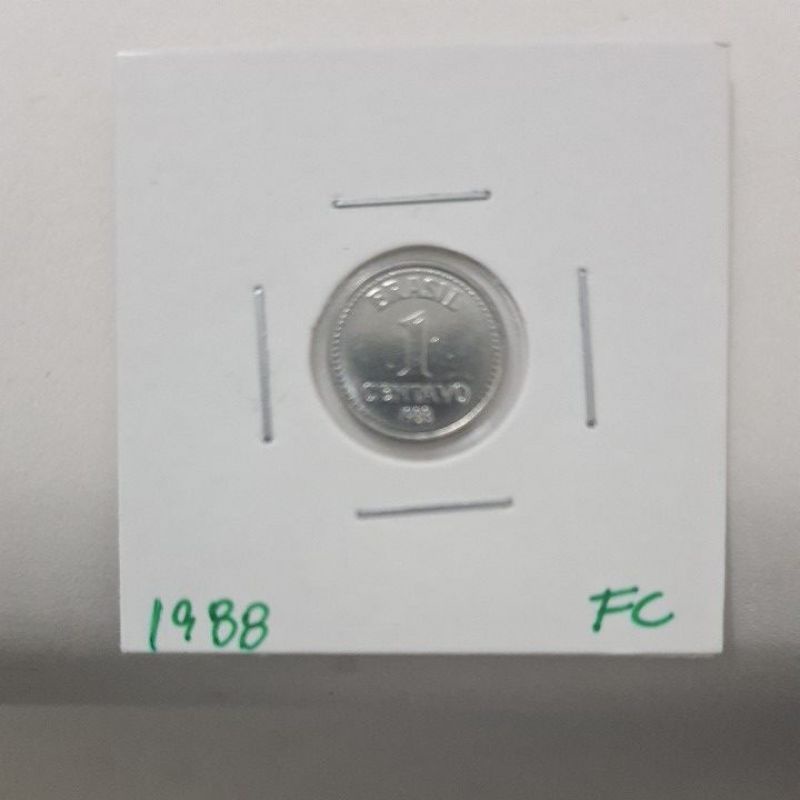 MOEDA DE 1 CENTAVO 1988 FLOR DE CUNHO