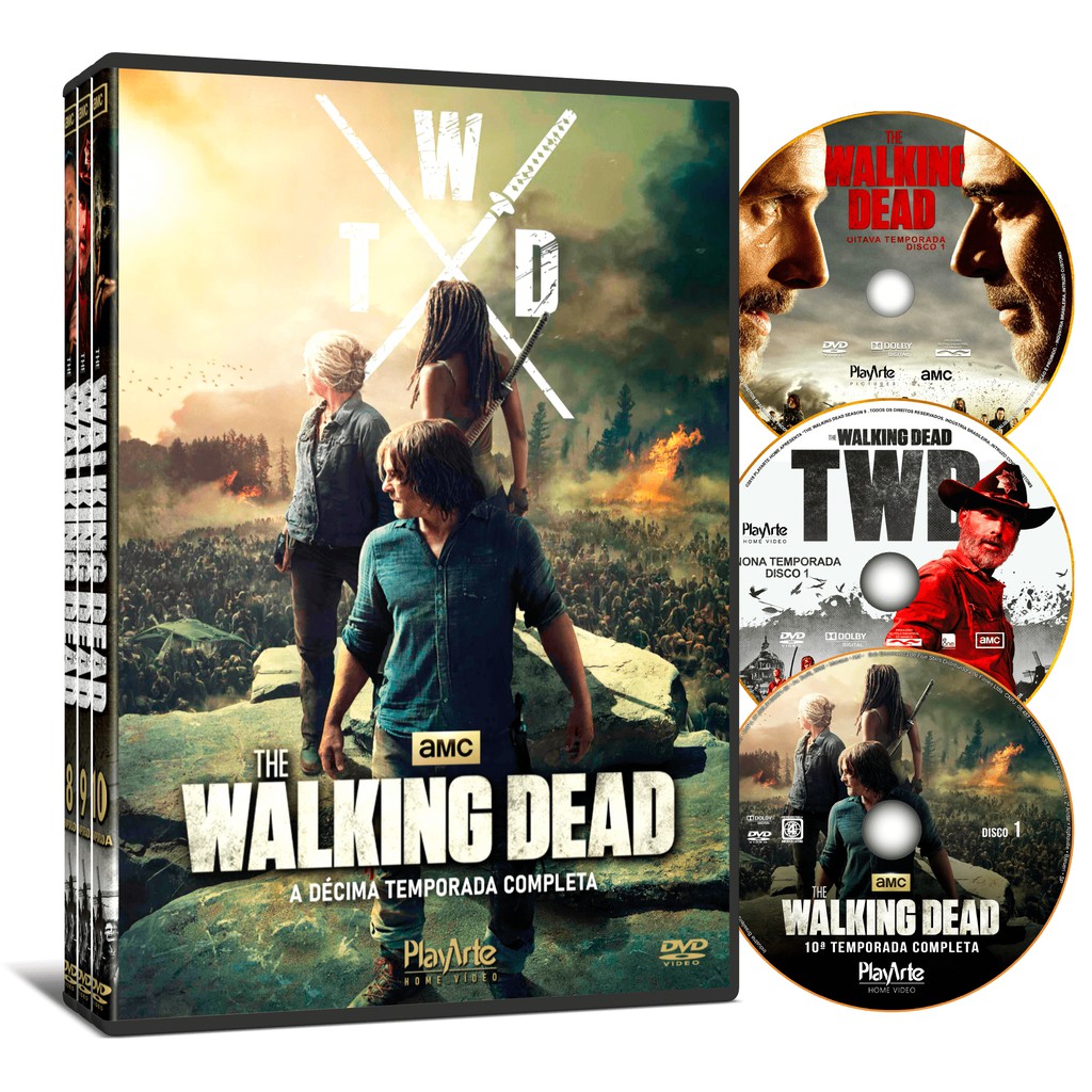 Dvd Serie The Walking Dead 8ª 9ª E 10ª Temporada Dual Audio Shopee Brasil