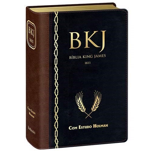 Bíblia King James 1611 Com Estudo Holman BKJ Preta e Marrom - Books & Magazines