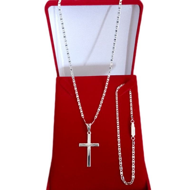 Corrente Correntinha Masculina + Pulseira Piastrini Banhado a Prata 925 em Oferta na Shopee