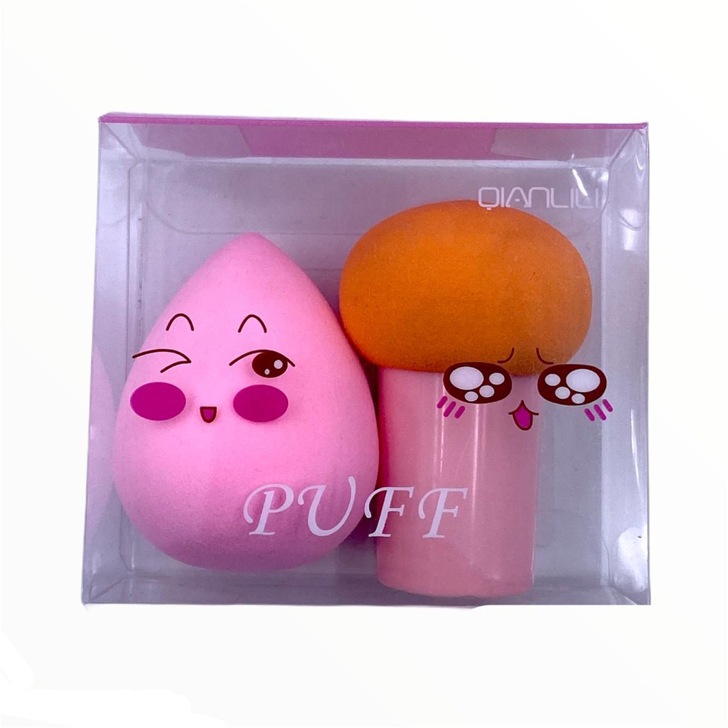 Kit Esponja de Maquiagem Cogumelo e Gota