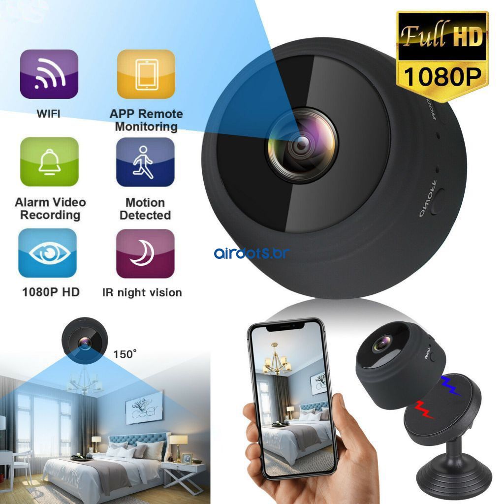 A9 Visão Noturna HD Mini Wifi Câmera CCTV Smart Sem Fio 1080P Night Vision Vigilância De Segurança PK yoosee