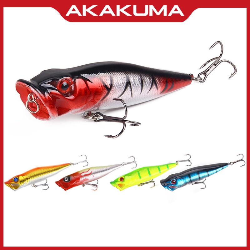 1pçs Grandes Iscas Flutuantes De Popper De Pesca Artificiais Para 12,5g/9cm 3D Isca Dura Plástica