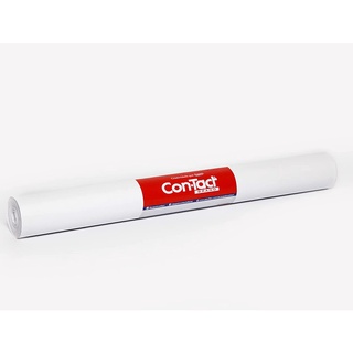 Papel Adesivo Contact Branco Fosco Opaco Lavável 45 Cm X 2 Mts