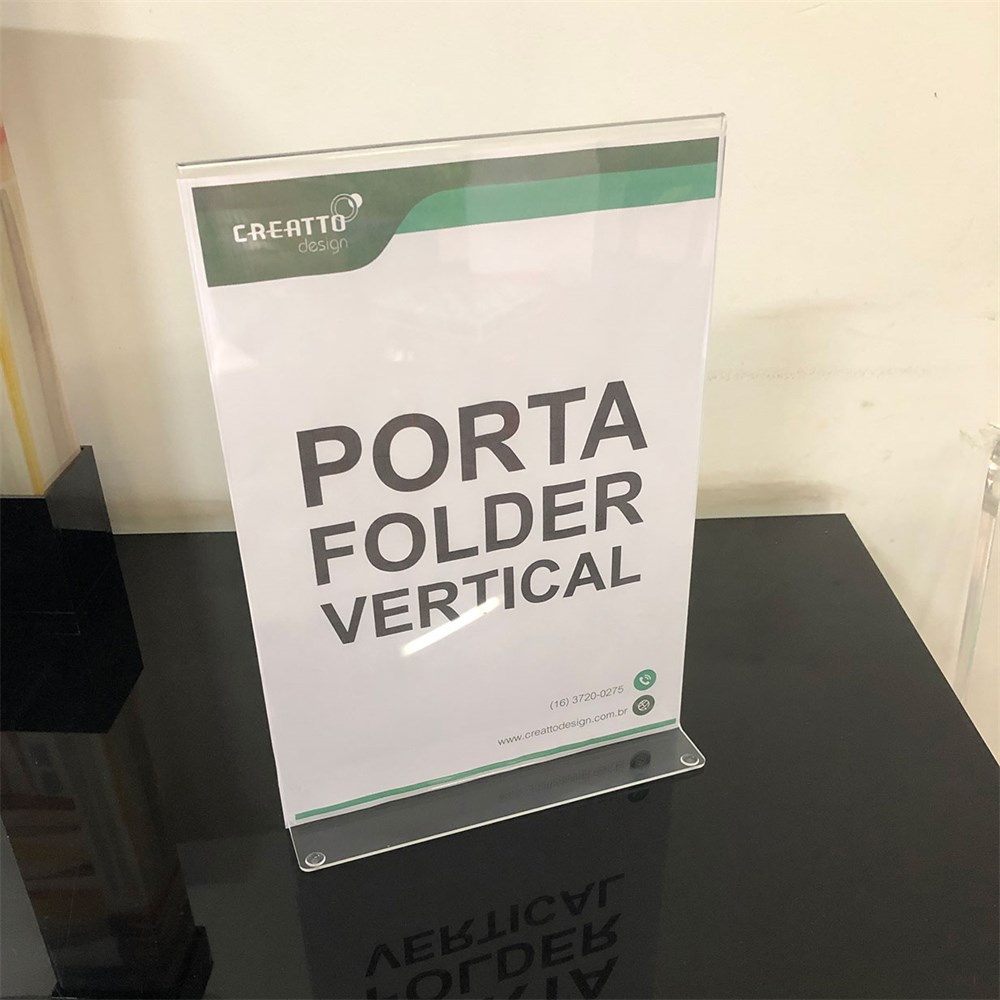 Porta folder vertical - modelo T - A6