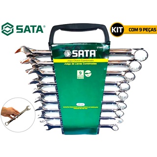 Jogo Chave Combinada 8 A 19mm Sata C/ 9 Pças Cr-v