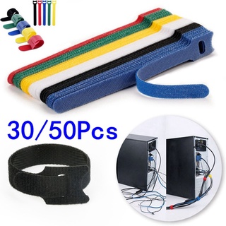 30pcs/50pcs Organizador De Cabos De Náilon Reutilizável/Laços De Cor