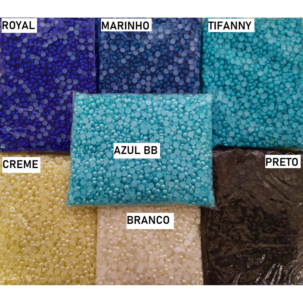 Meia Pérola sem furo 8 mm ABS 250 Gramas em Oferta na Shopee