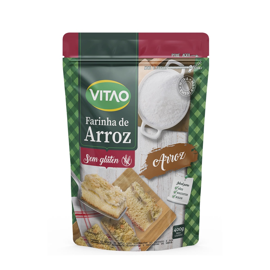Farinha de Arroz Sem Glúten 300g - Vitao em Oferta na Shopee