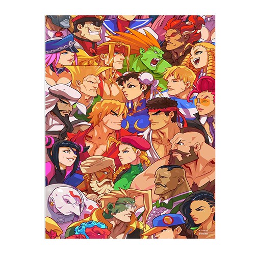 Quadro Decorativo Street Fighter – Lutas Épicas, Gamer, Fliperama, Marvel e Capcom para Sua Parede