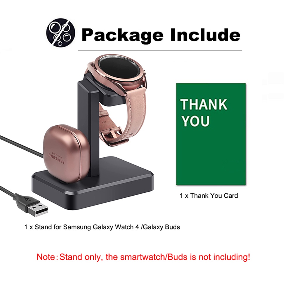 2 Em 1 Stand Samsung Galaxy Watch Buds , Carregador Sem Fio Tipo c Para/Live  Pro , Active 2 | Shopee Brasil