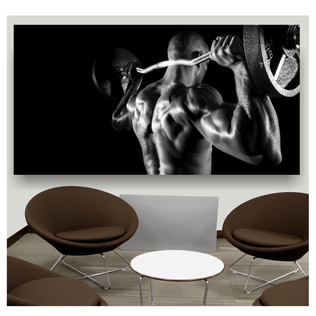Adesivo De Parede Para Academia Musculação 2m² Painel S202