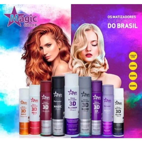 MATIZADOR 3D MASTER BLACK - EFEITO PRETO INTENSO - 500ML - MAGIC COLOR |  Shopee Brasil