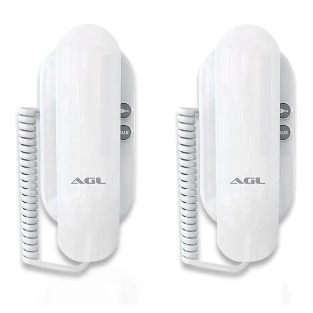 Kit 2 Monofone Para Interfone Universal Agl S100 linha slim