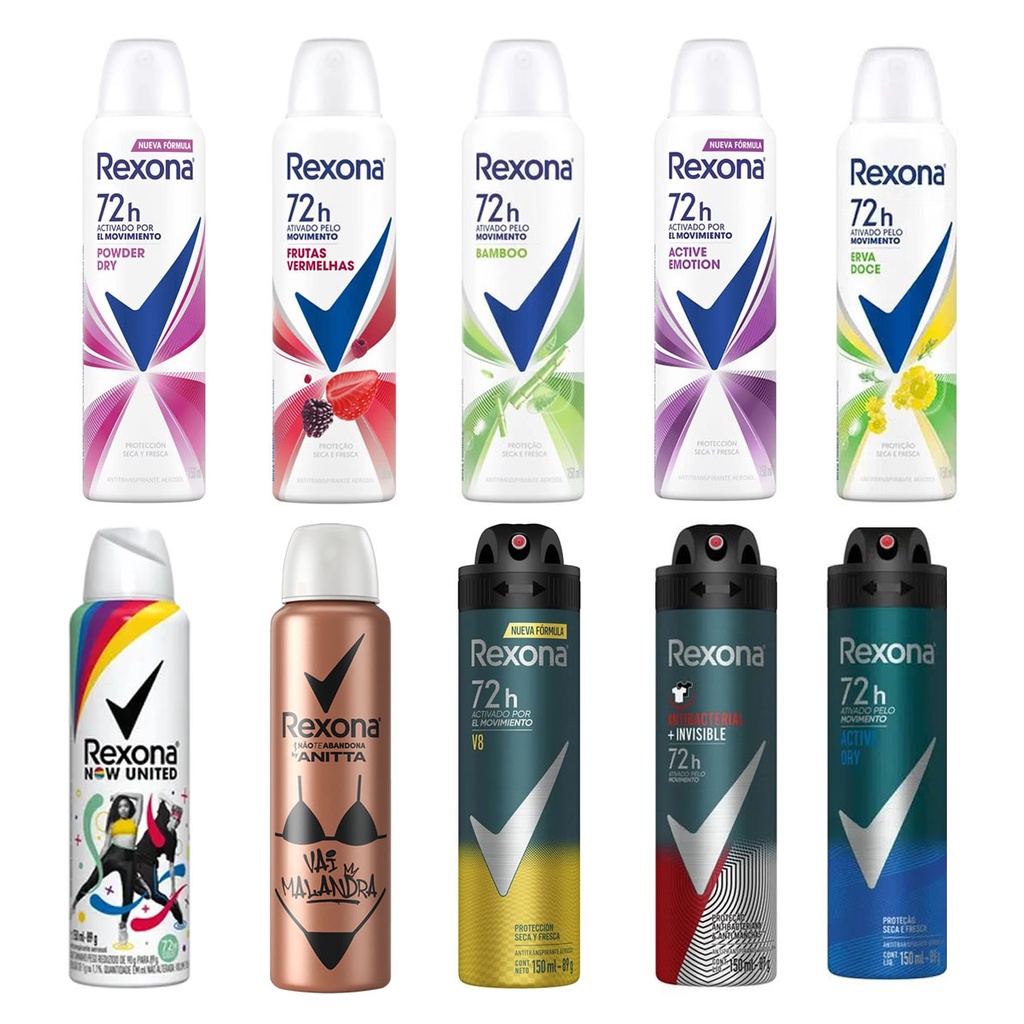 Desodorante Rexona Aerosol 150ml | Shopee Brasil