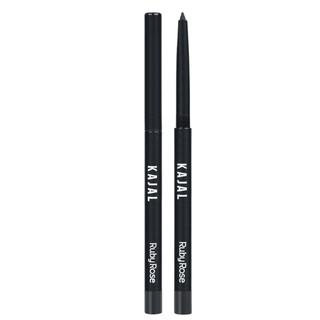 Lápis para Olhos Preto Ruby Rose Retrátil Kajal Resistente